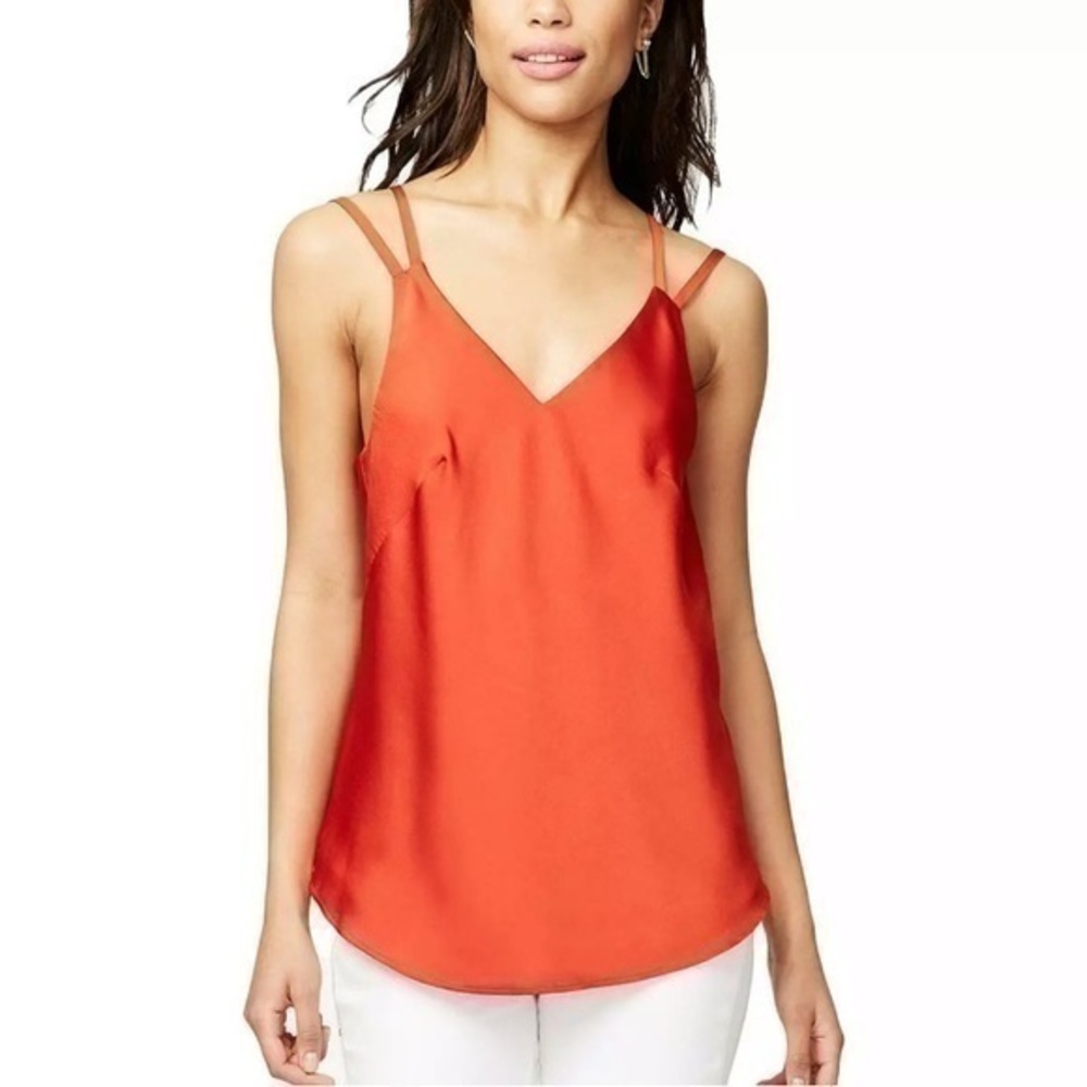 Rachel Roy Erica Red Satin Tank Top